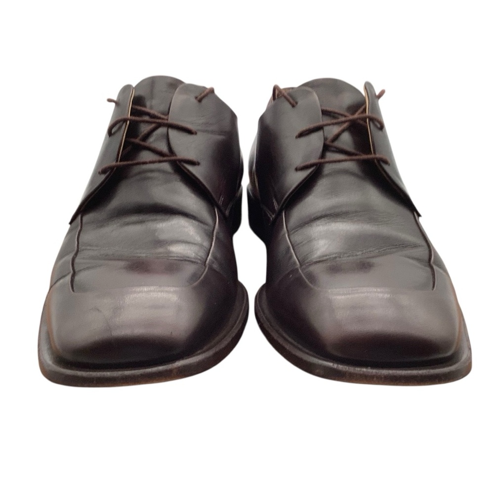 Ermengildo Zegna Classic Brown Leather Men's Shoes size 9‎
